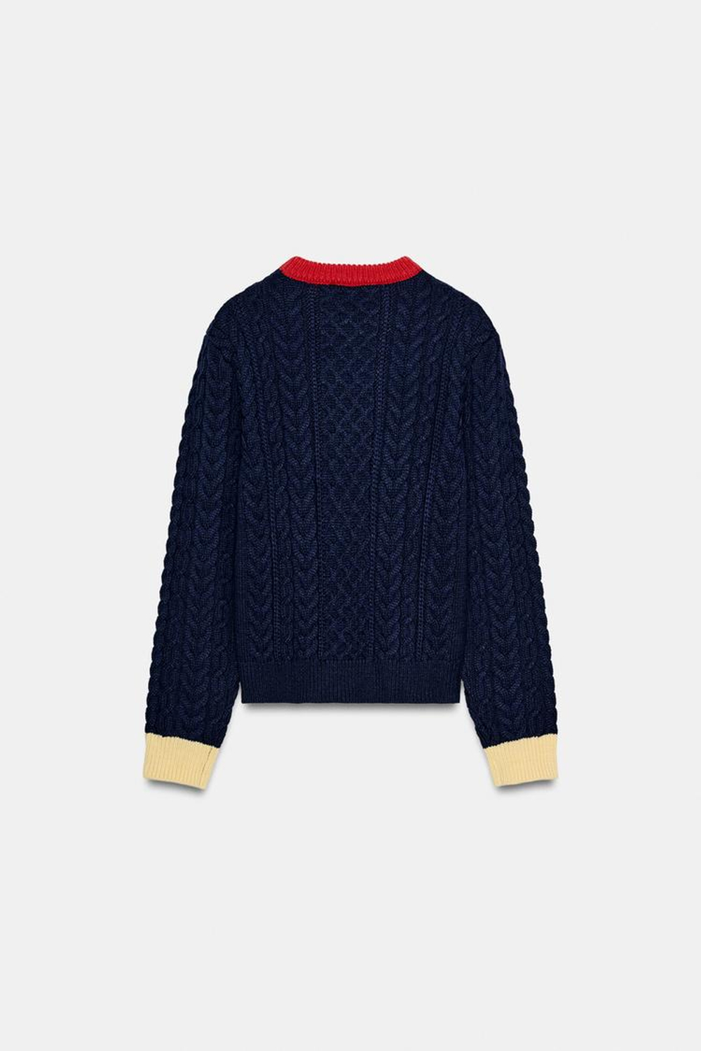 ZARA СВИТЕР OCHOS COLOR BLOCK, РАЗНОЦВЕТНЫЙ