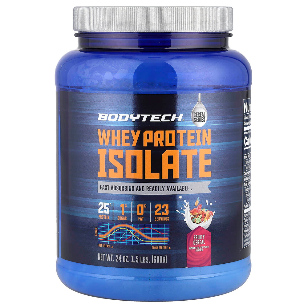 BodyTech, Изолят сывороточного протеина, фруктовые хлопья, 680 г (1,5 фунта)