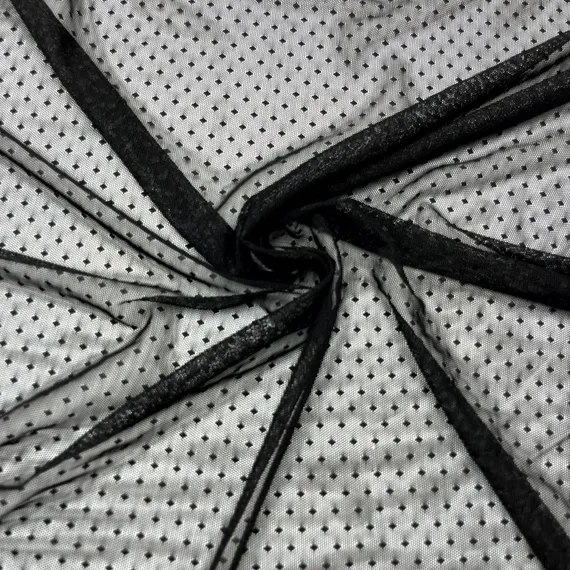 Сетка эластичная черная &quot;Ромбы&quot;, Турция