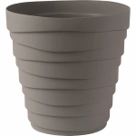 Кашпо для цветов пластиковое 3,5л d-19,7см «Бархан» Серый жемчуг