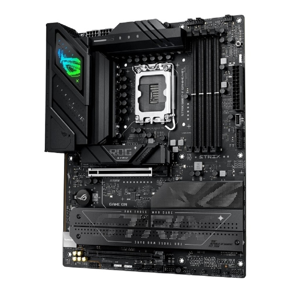 Материнская плата ASUS ROG STRIX B860-G GAMING WIFI (Socket 1851, mATX, 4xDDR5(256GB), DP / HDMI 2.1, 1xPCIe 5.0x16, 1xLAN(2.5GbE), Wi-Fi, BT, 4xSATA 6Gb / s, 4xM.2, Thunderbolt, 1xType-C, 5xUSB 3.2, 4xUSB 2.0)
