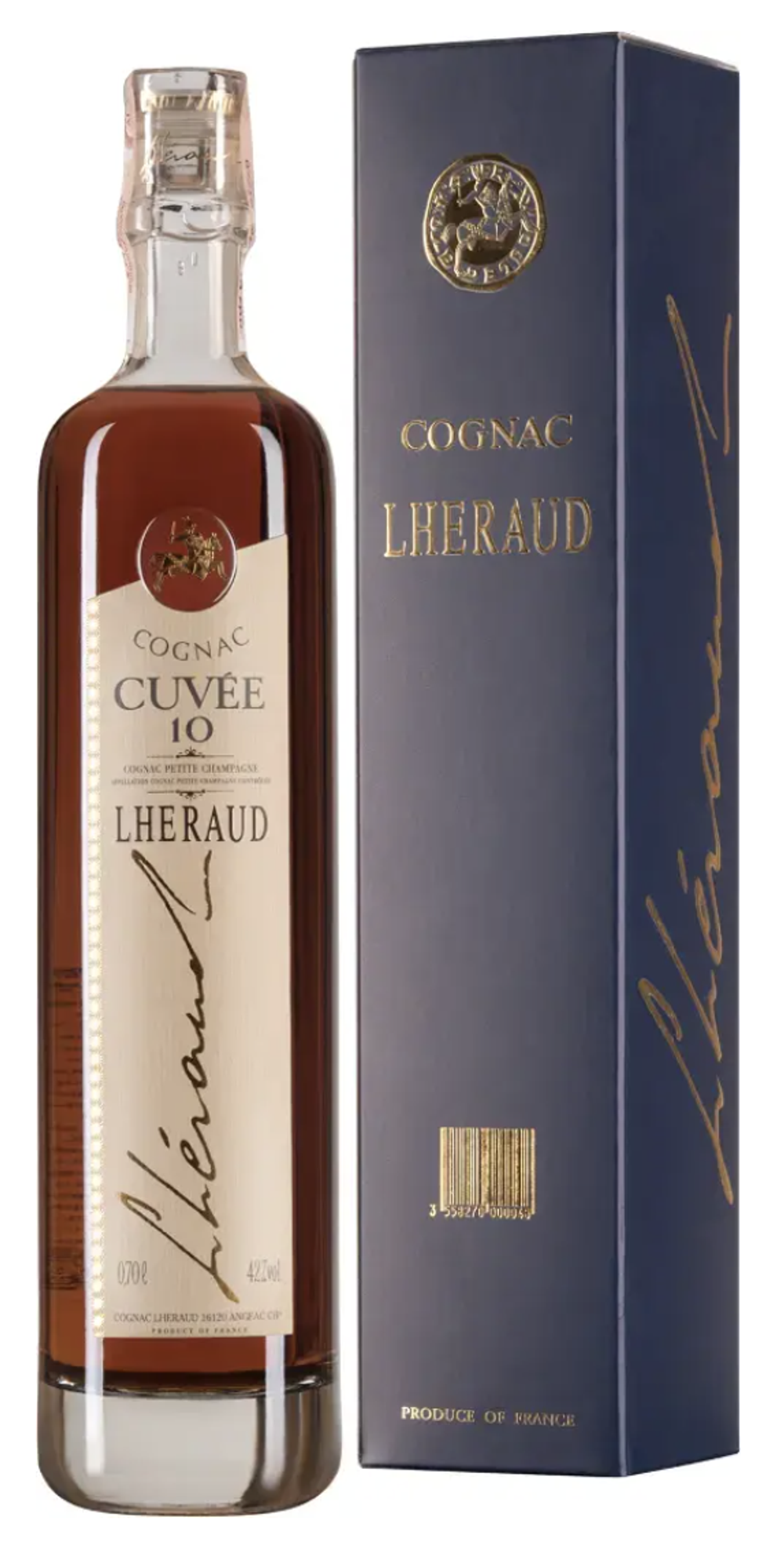 Коньяк Lheraud Cognac Cuvee 10, 0.7 л