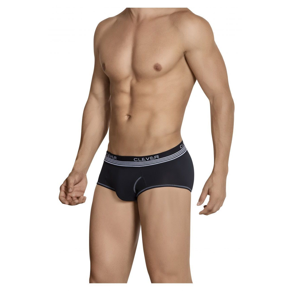 Мужские трусы брифы черные Clever Moda Julio Piping Brief 541011