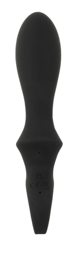 Черный вибратор для точки G с функцией расширения - 18,1 см. (Цвет: черный)