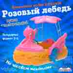 Семейная электрическая лодка-катамаран «Розовый лебедь», 1+1