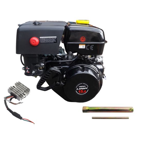 Двигатель бензиновый "LIFAN" 190FB-D (15 л.с., эл стартер, катушка 7А)