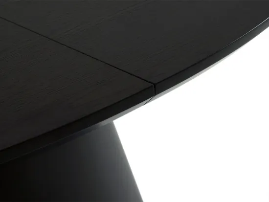 Обеденный стол Black Wood раздвижной черный МДФ 160-200