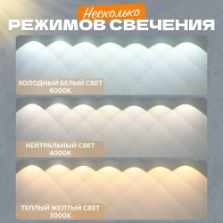 Беспроводной светодиодный светильник с датчиком движения на клипсах, настенный, потолочный