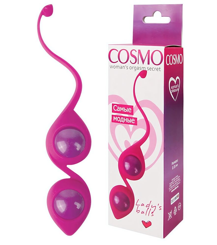 Вагинальные шарики в силиконовой оболочке COSMO ( фуксия ) (Цвет: фуксия)