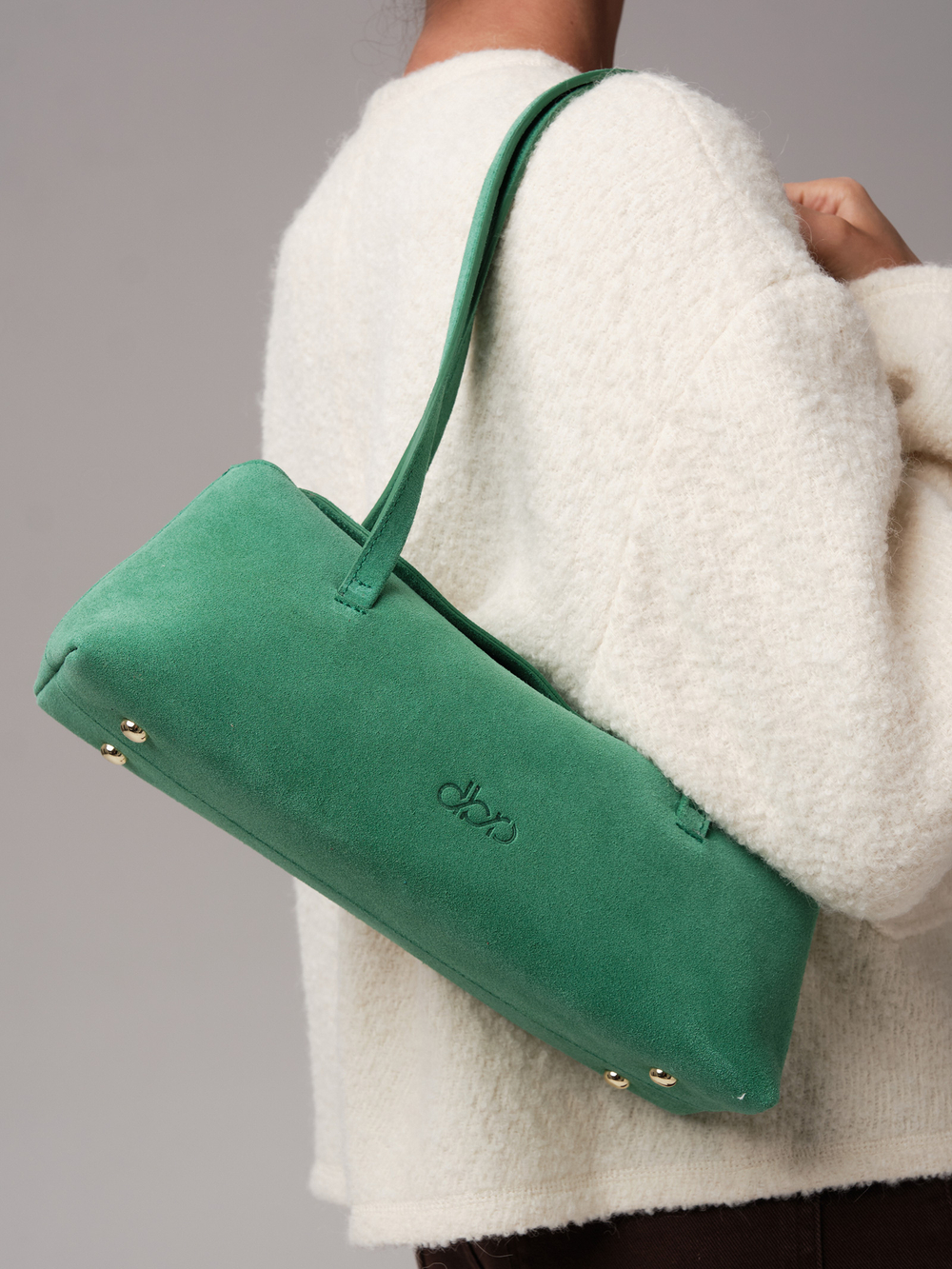 Женская замшевая сумка DBR 31127 брел.зеленый