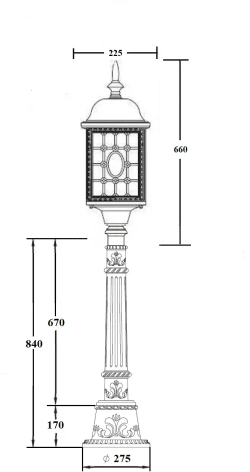 Наземный фонарь Oasis Light LONDON L 64807L