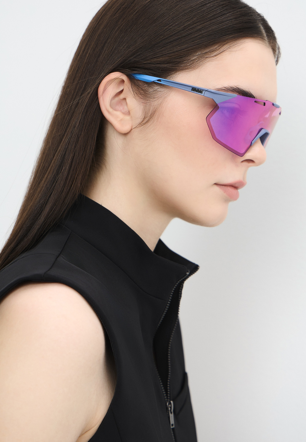 Спортивные очки 100% HYPERCRAFT SQ Satin Storm Metallic - Purple Mirror Lens