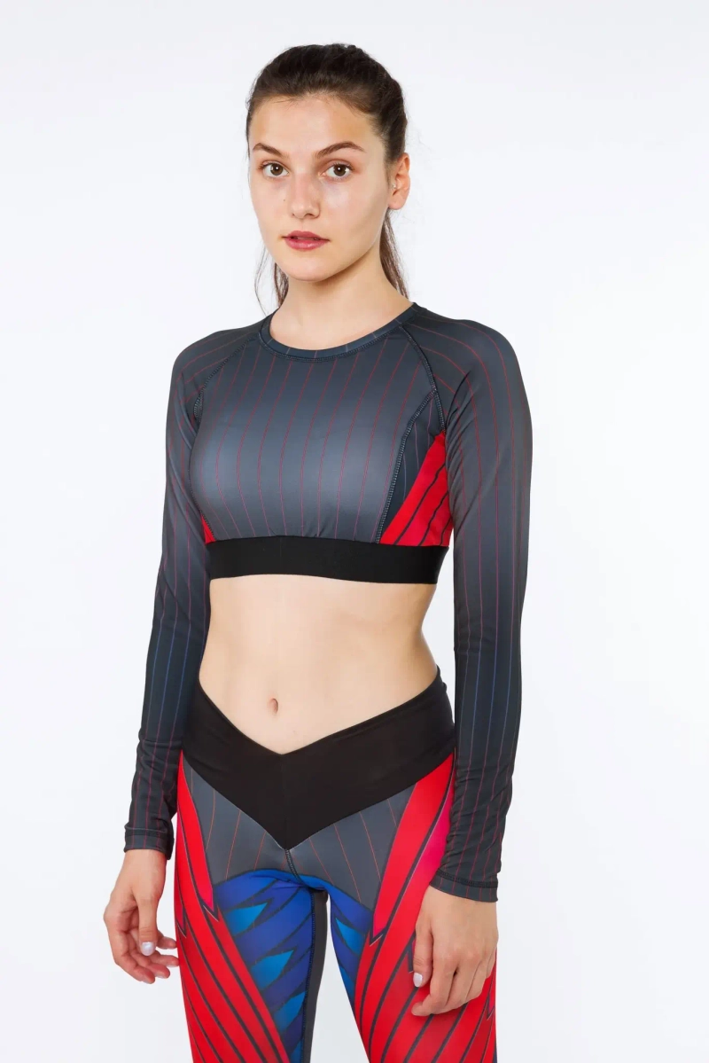 Топ лонгслив Victoria QOZA, серый, xs-l