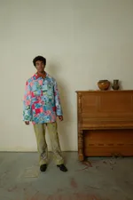 Куртка Soeurs в Технике Пэчворк / Patchwork Padded голубая