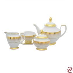 Кофейный сервиз Falkenporzellan Rio white gold 6 персон 17 предметов