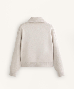 Oysho Вязаный джемпер с высоким воротником, каменный