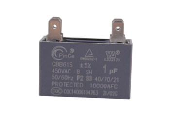 Конденсатор электродвигателя CBB61S 1uF/450V мобильного кондиционера Electrolux EACM-12 MQ/N3