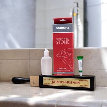 Набор для заточки опасной бритвы (Hard) + масло для бритвы