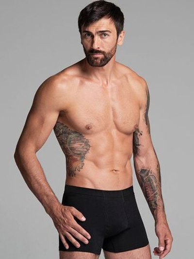 Однотонные хлопковые боксеры (Размер: M) (Цвет: черный)