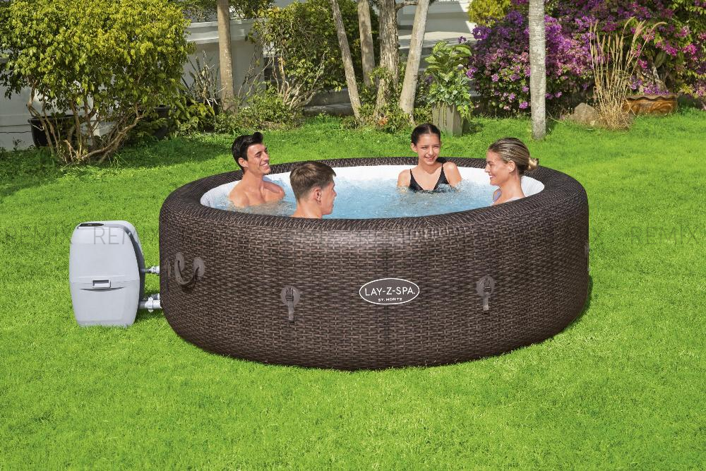 СПА-бассейн Bestway №60023 166/216*71см "St.Moritz AirJet" 1190л, круглый, аэромассаж