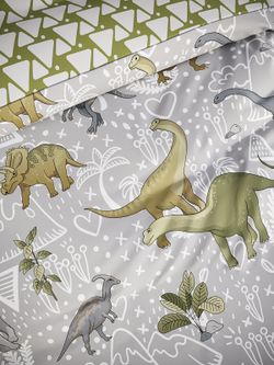 Постельное белье поплин Сказка "Юрский период/Эра" 1,5-сп Наволочка 50х70 см 1 шт Простынь 150x215 см Пододеяльник 145x205 см