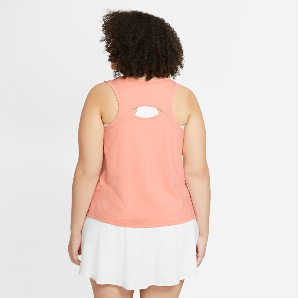 Женский топ теннисный Nike Court Dri-Fit Victory Tank Plus Line W - Оранжевый