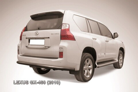 Защита заднего бампера (нержавейка) Lexus GX-460 (2009-2013) d76 (черный)