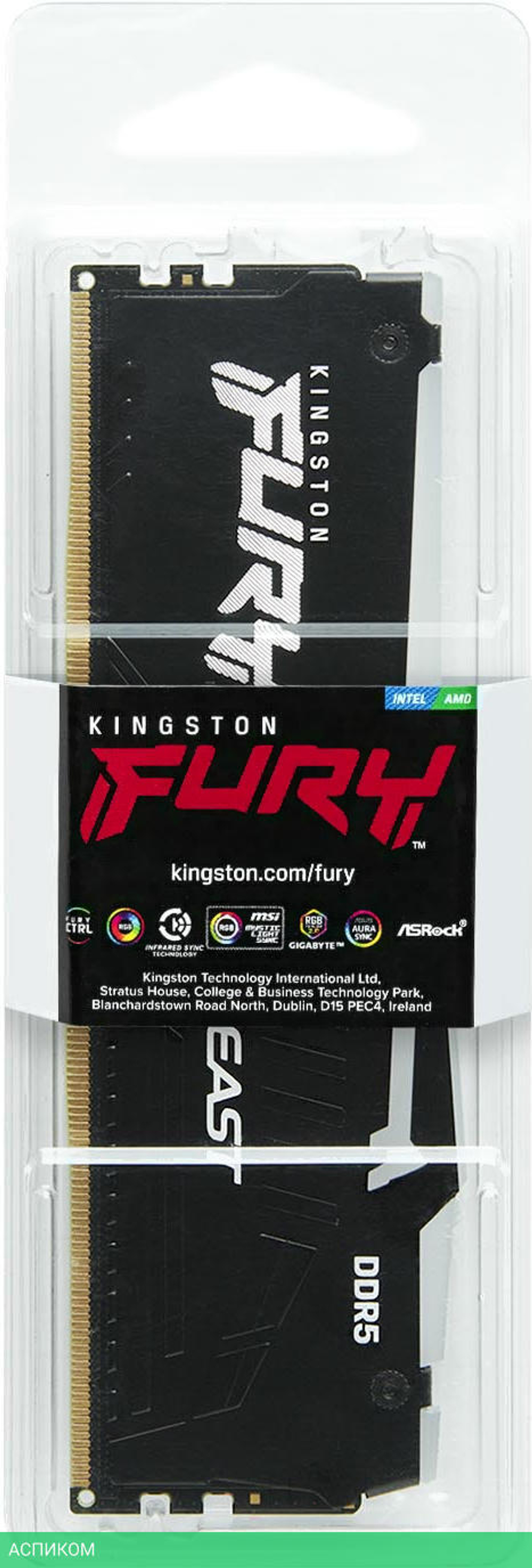 Оперативная память Kingston Fury Beast RGB 16GB DDR5 (KF564C32BBA-16)