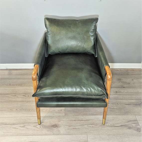 Кресло SC05, зеленая кожа