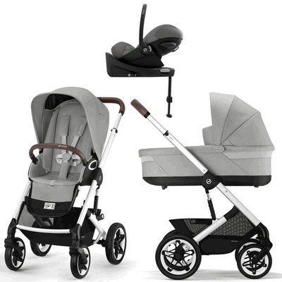 Коляска Cybex Talos S Lux SLV complete Cloud G Lava Grey Base G 4 в 1 Stone Grey с дождевиками