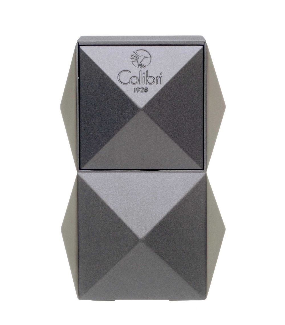 Зажигалка настольная Colibri Quasar, тройное турбопламя, Оружейная сталь