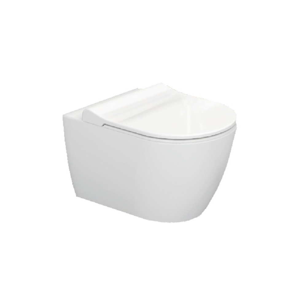 Унитаз подвесной Turavit Rondo безободковый, с тонким сиденьем микролифт