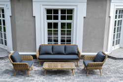 "Прованс" лаунж-зона плетеная из искусственного ротанга, цвет соломенный