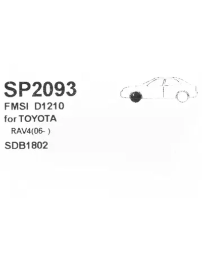 Колодки тормозные TOYOTA Auris (06-12) (Япония),Corolla (07-13) передние (4шт.) SANGSIN