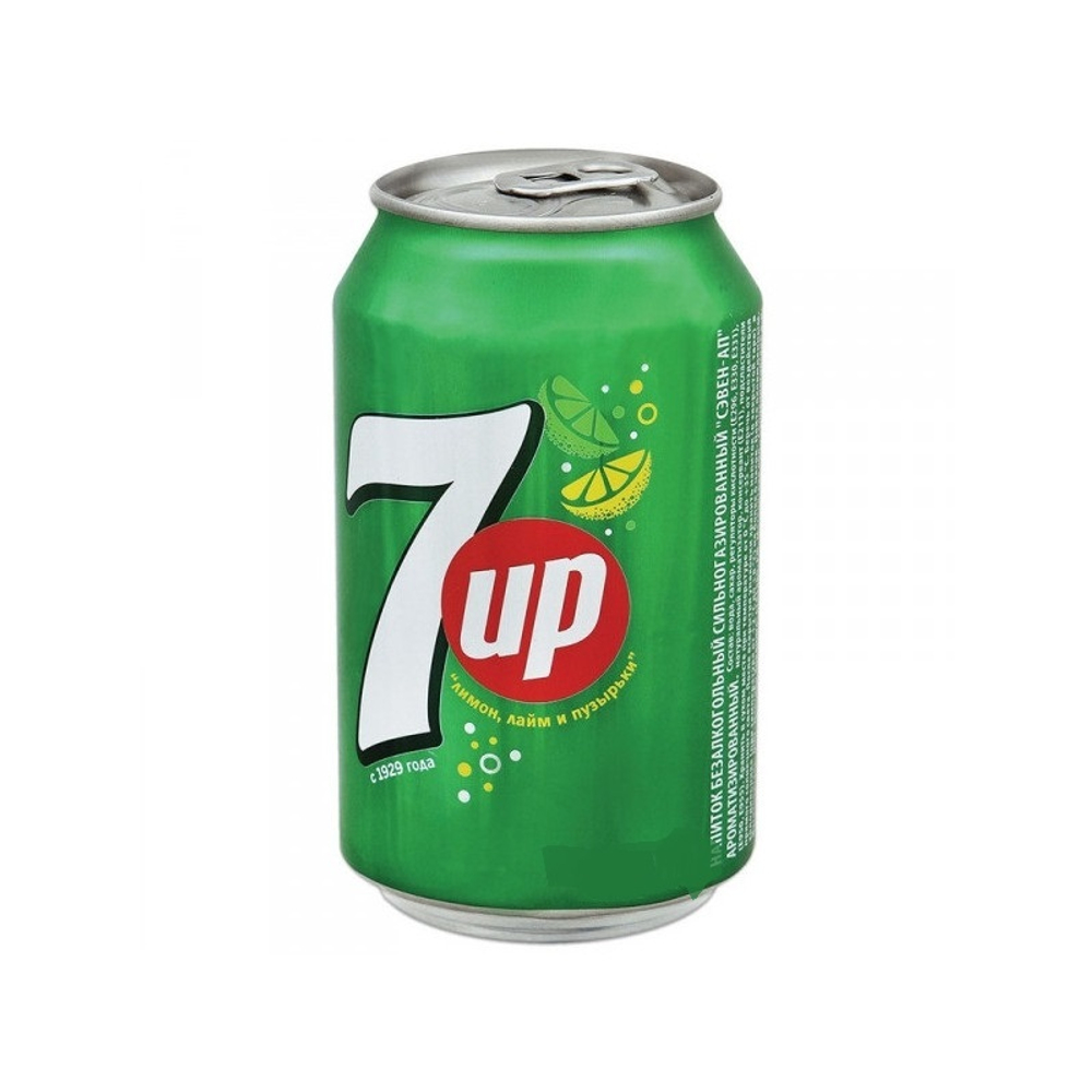 Газированный напиток 7 UP, жб 300мл Афган