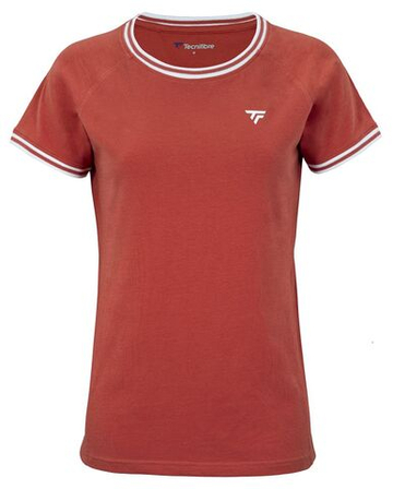 Женская теннисная футболка Tecnifibre Team Stretch - terracotta