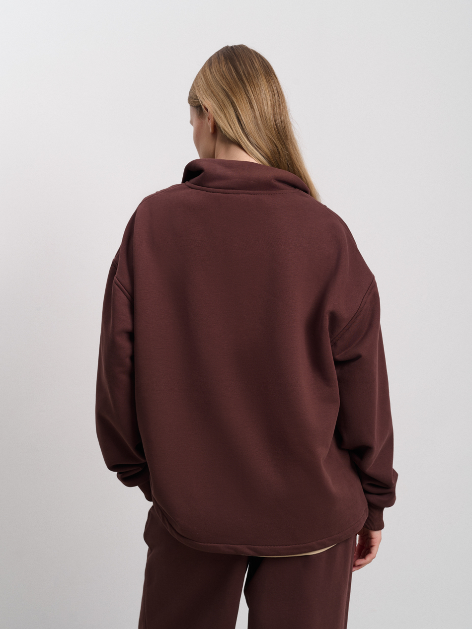 Костюм женский трикотажный "Волна" коричневый