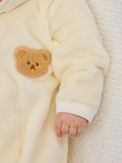 Теплый комбинезон для новорожденных плюшевый