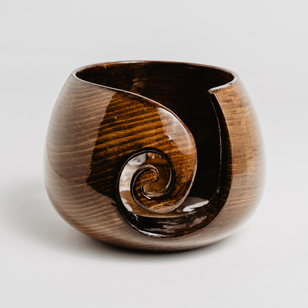 Деревянная клубочница для пряжи и ниток из дерева Сибирский Кедр KL9