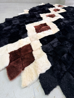 Покрывало меховое ковер из шкуры овчины