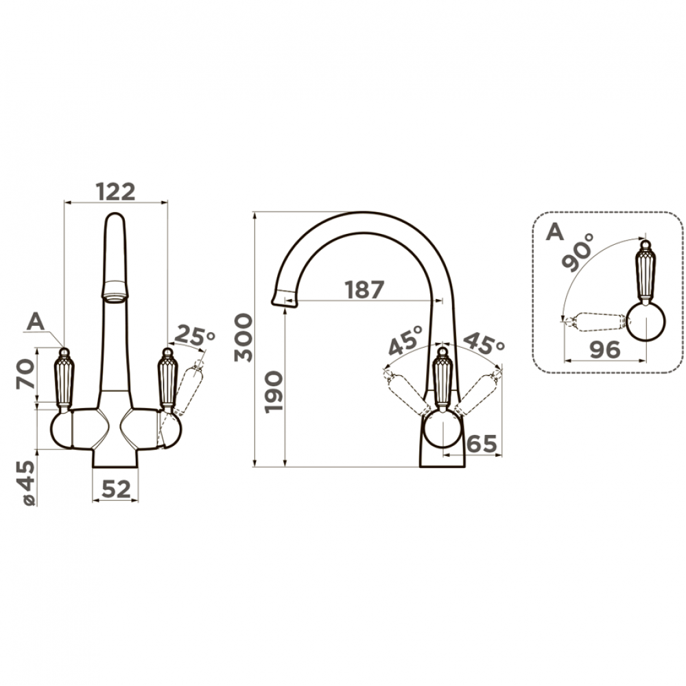 Кухонный смеситель Omoikiri Okinawa-2-G