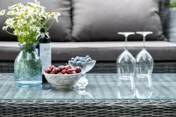 "Капучино Cингл" лаунж-зона из искусственного ротанга, цвет графит