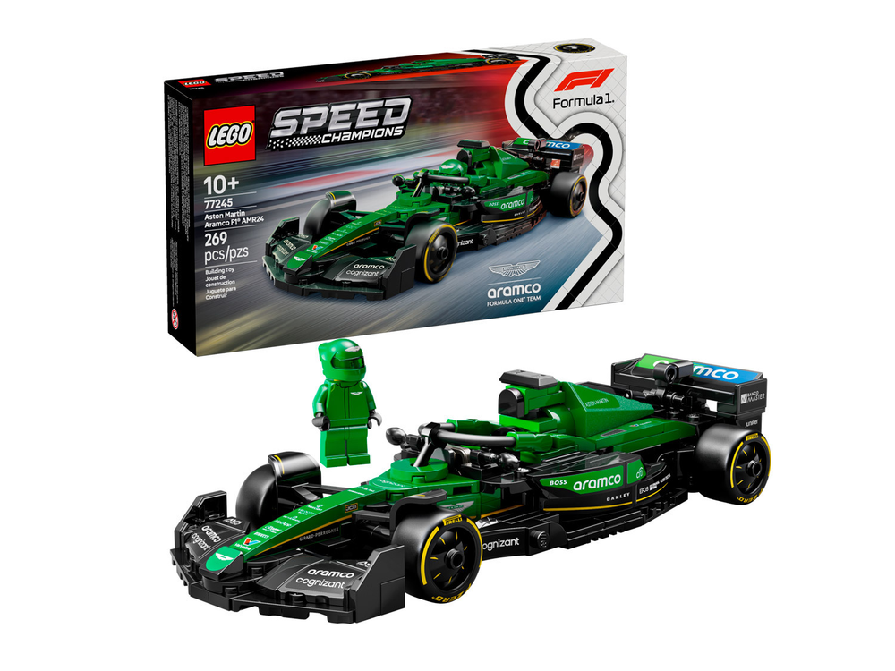 LEGO Speed Champions 77245 «Aston Martin Aramco F1 AMR24» — стиль и скорость