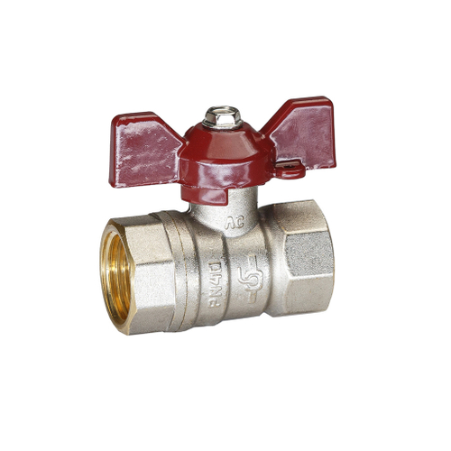 Кран шаровой 1/2'' вн/вн бабочка TEMPER