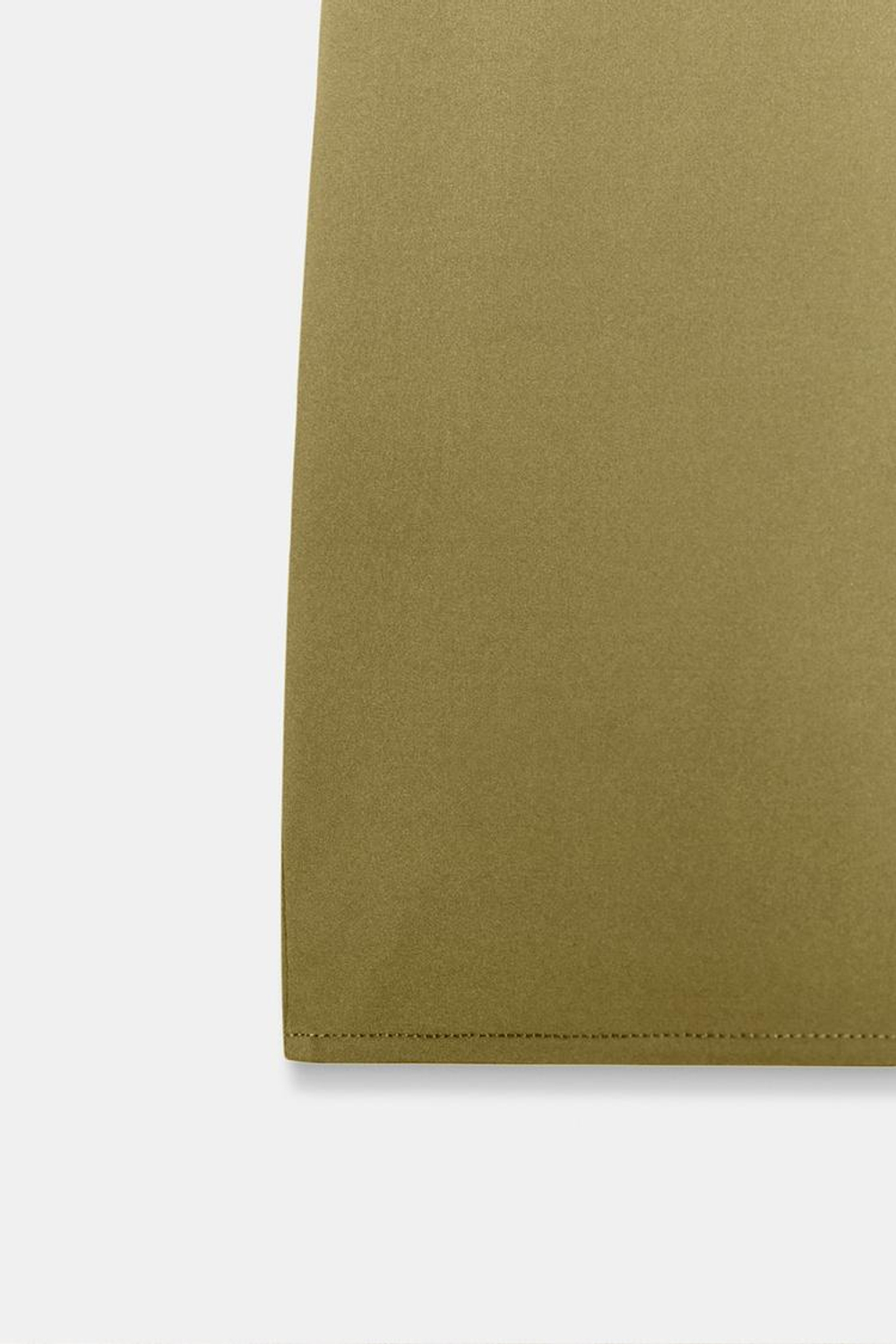 ZARA ПЛАТЬЕ МИДИ АСИММЕТРИЧНОГО КРОЯ, ОЛИВКОВЫЙ