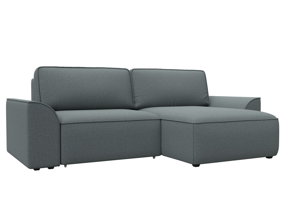 Диван угловой Лига-048 НПБ, Амур 07 серый, Рогожка, 128266