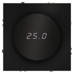 Терморегулятор электронный VOLTUM S70 с индикацией и датчиком, для теплого пола, (черный матовый)