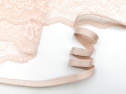 Бретелечная резинка без фестонов, с блеском, 10мм, серебристый пион, Lauma (Арт: BR740/10-168), м