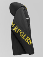 Парка MG 77268 комбинированная с кулиской на талии и капюшоном