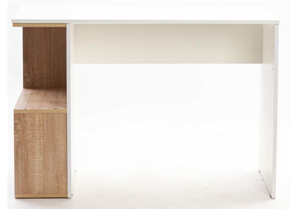 Письменный стол Дижон 110х50х75 белое тиснение / дуб сонома